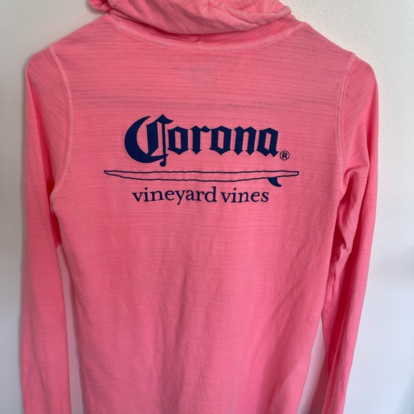 Vineyard Vines Corona Surf Logo Hoodie Tee Limited -Edition Collection Size XXS - Picture 8 of 11